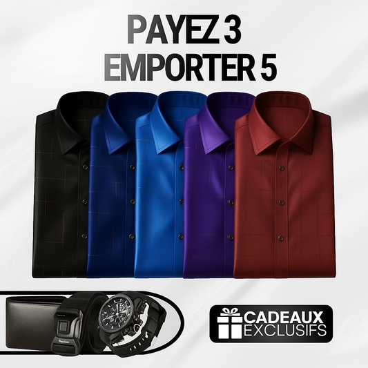 Chemises HommeX en Soie Glacée + Cadeaux Exclusifs